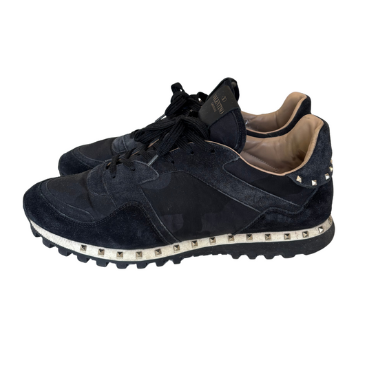 Valentino Garavani Rockstud Rockrunner Sneakers (Black)
