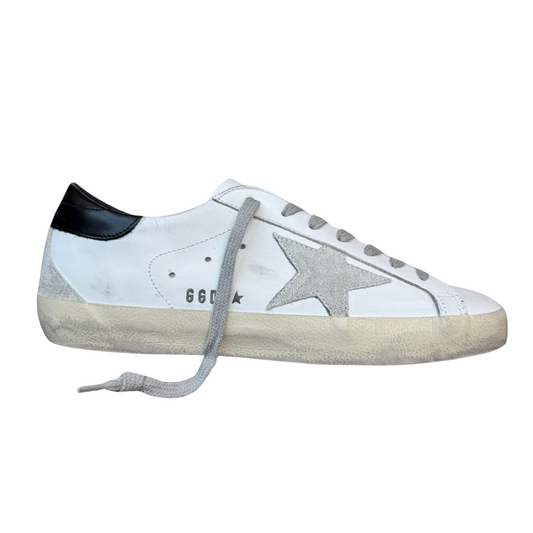 Golden Goose Superstar Sneakers (Black Heel) (New) (Womens)