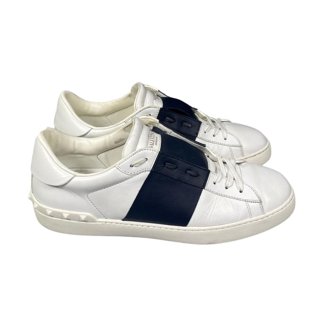 Valentino Garavani Open Sneakers (White Navy)