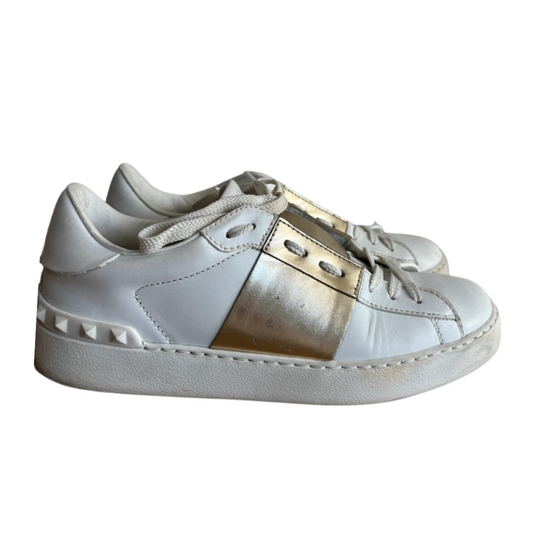 Valentino Garavani Open Sneakers (White Gold) (Women's)