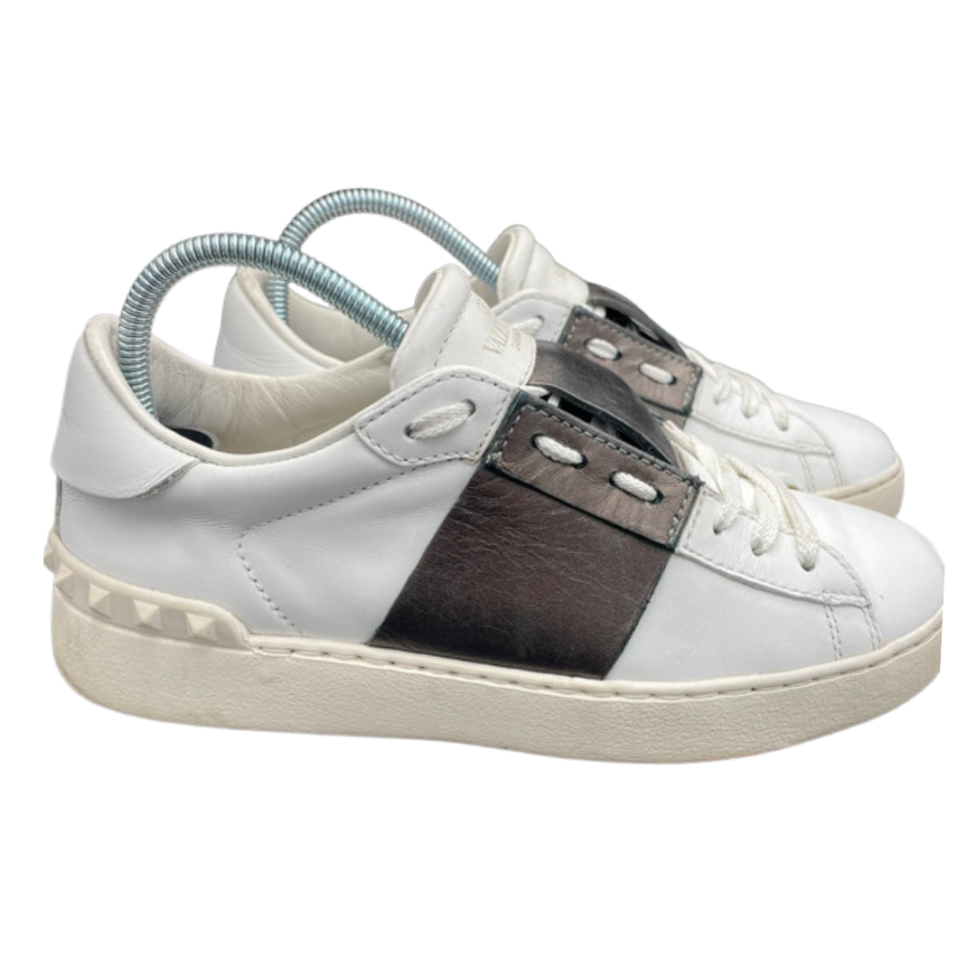 Valentino Garavani Open Sneakers (White Bronze) (Womens)