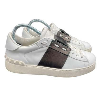 Valentino Garavani Open Sneakers (White Bronze) (Womens)