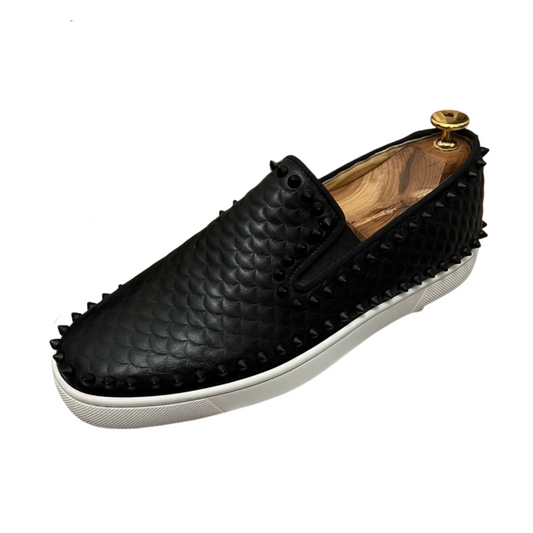 Christian Louboutin Louis Spike Loafer Sneakers (Black)