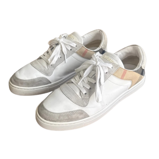 Burberry Checkered Low Sneakers (White)