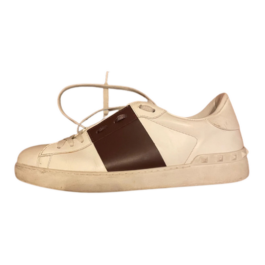 Valentino Garavani Open Sneakers (White Burgundy)