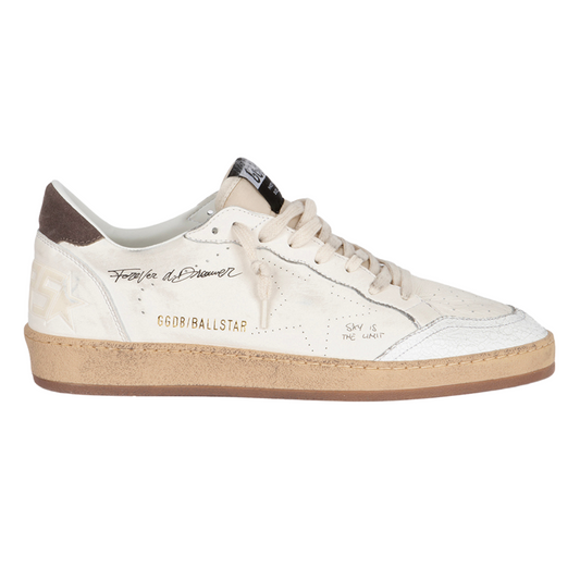 Golden Goose Deluxe Ballstar Sneakers (White Brown) (New)