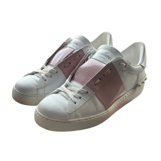 Valentino Garavani Open Sneakers (Patent Pink) (Women's)