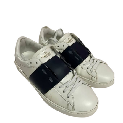 Valentino Open Sneakers (White Navy)