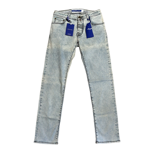Jacob Cohën Nick Slim Fit Jeans (White Blue) (New)