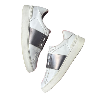 Valentino Garavani Open Sneakers (White Bronze) (Women's)