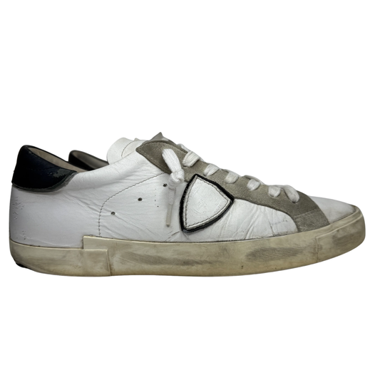 Philippe Model Prsx Low Suede Sneakers (White Black)