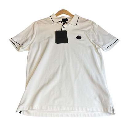 Moncler Maglia Polo Shirt (White) (New)