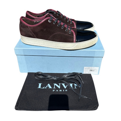 Lanvin Cap Toe Sneakers (Burgundy)