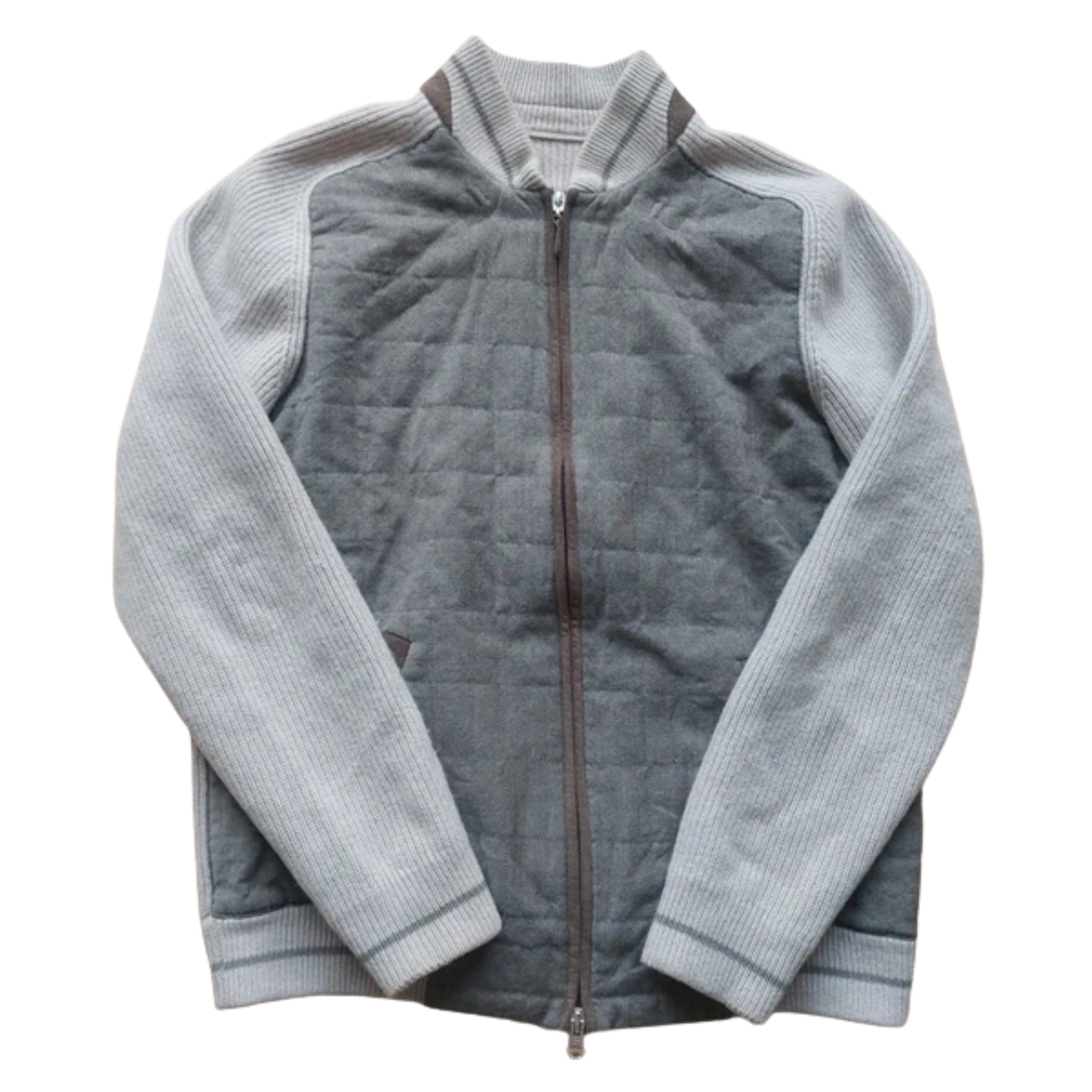 Gran Sasso Cashmere Wool Cardigan Jacket (Grey)