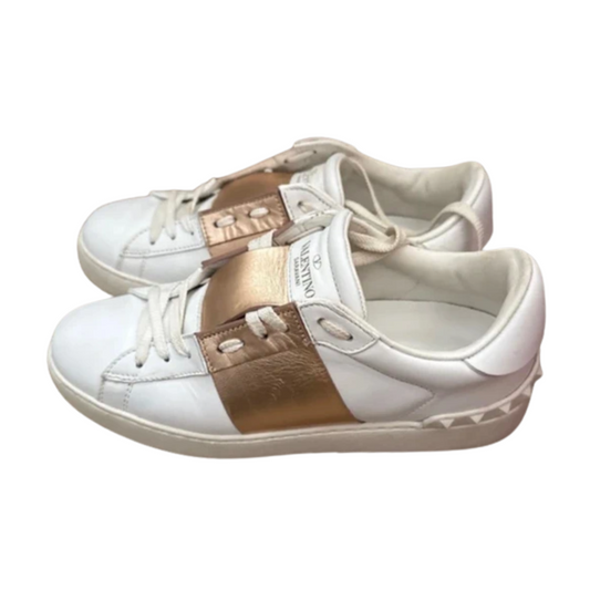 Valentino Garavani Open Sneakers (White Gold) (Women's)