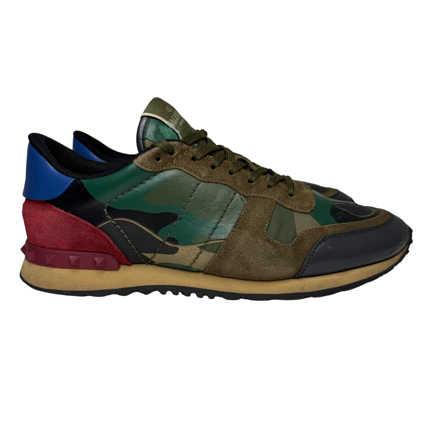 Valentino Camouflage Rockrunner Sneaker (Geen & Red)
