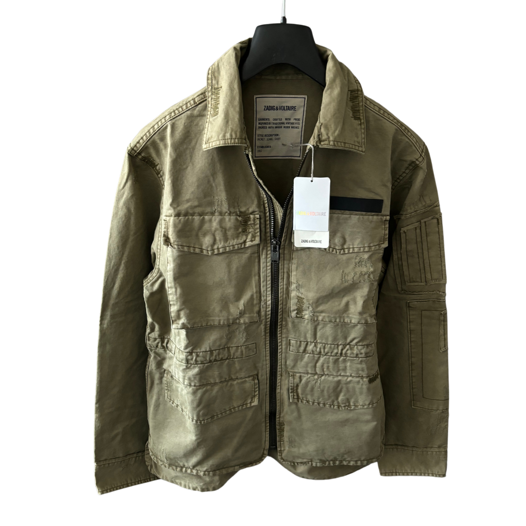 Zadig & Voltaire Field Jacket (Military Green) (Distressed Design) (New)