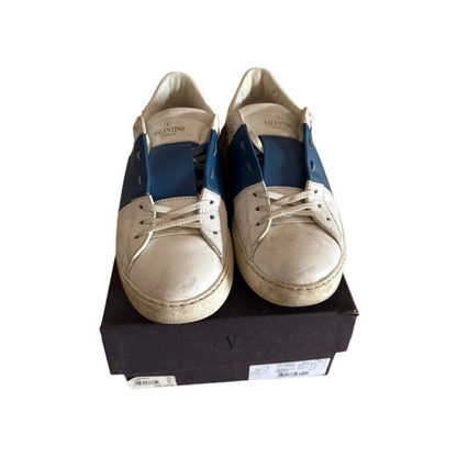 Valentino Garavani Open Sneakers (White Blue)