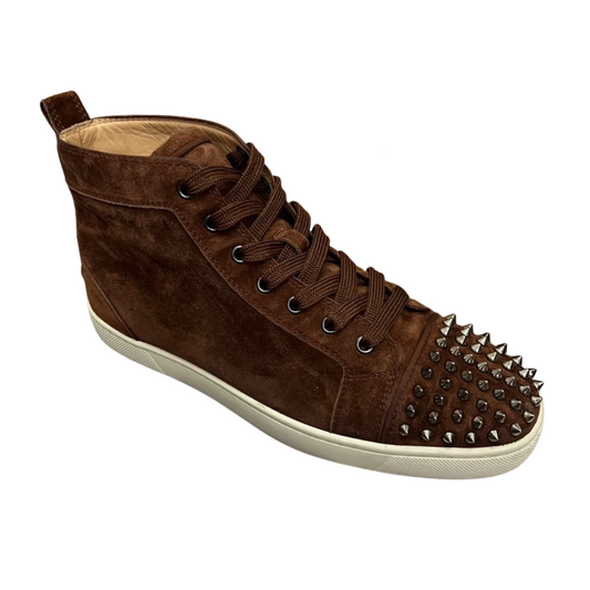 Christian Louboutin Louis Spike High Top Sneakers (Brown)