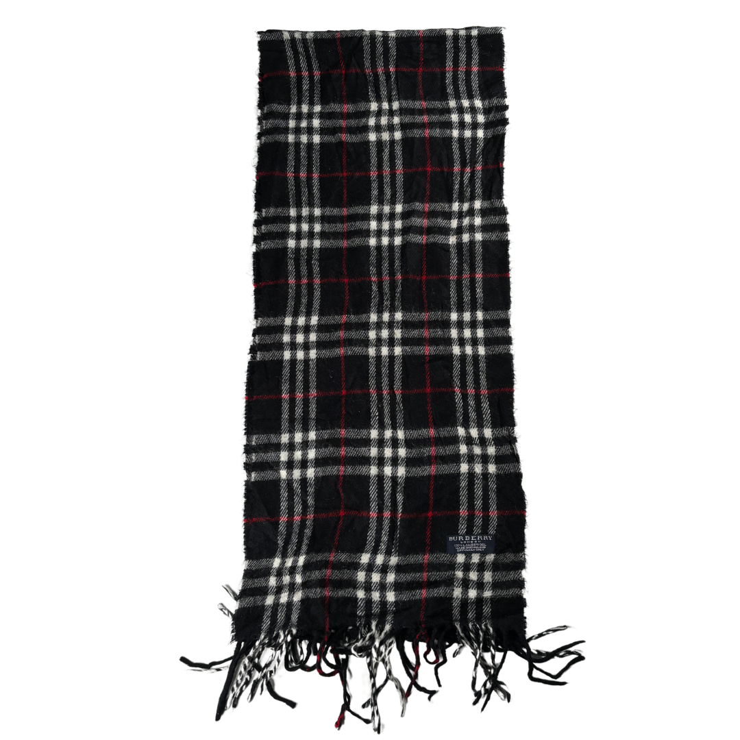 Burberry Scarf (Black) (Vintage)