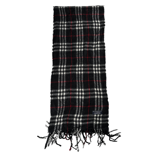 Burberry Scarf (Black) (Vintage)