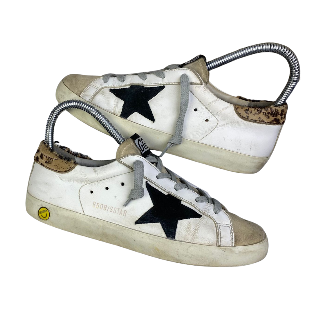 Golden Goose Superstar Sneakers (White Leopard) (Women's)