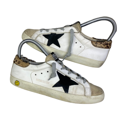 Golden Goose Superstar Sneakers (White Leopard) (Women's)