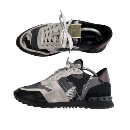 Valentino Garavani Rockrunner Sneakers (Dark Grey)
