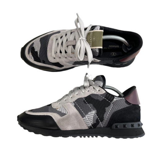 Valentino Garavani Rockrunner Sneakers (Dark Grey)