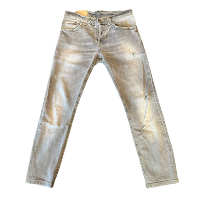 Dondup Lucky Distressed Slim Fit Jeans (Grey)