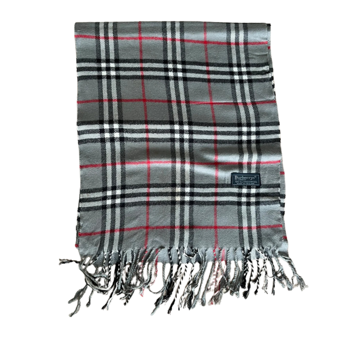 Burberry Scarf (Grey) (Vintage)