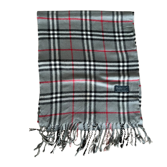 Burberry Scarf (Grey) (Vintage)