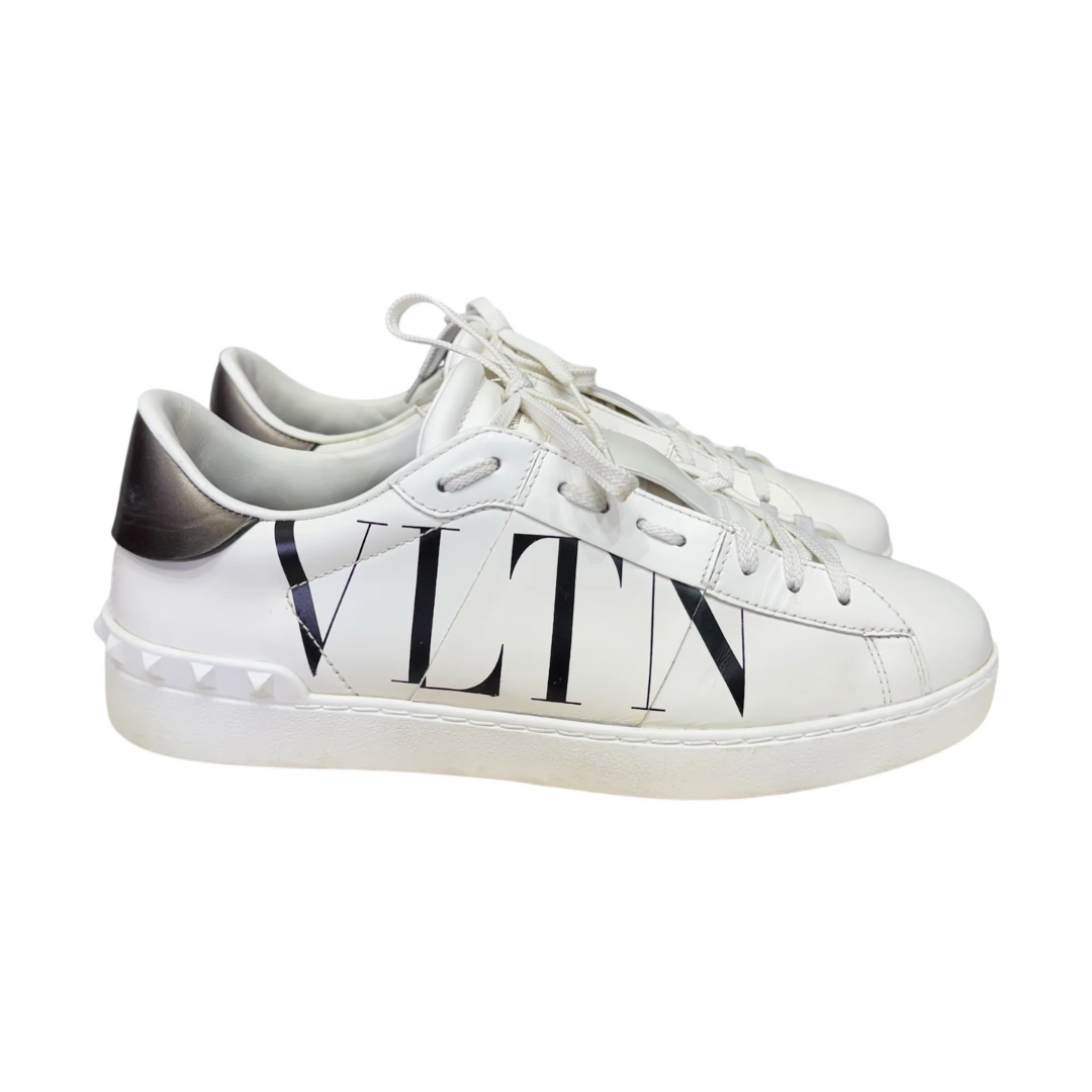 Valentino Garavani Rockstud VLTN Open Sneakers (White)
