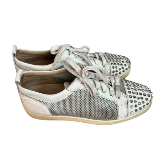 Christian Louboutin Louis Junior Spike Sneakers (White)