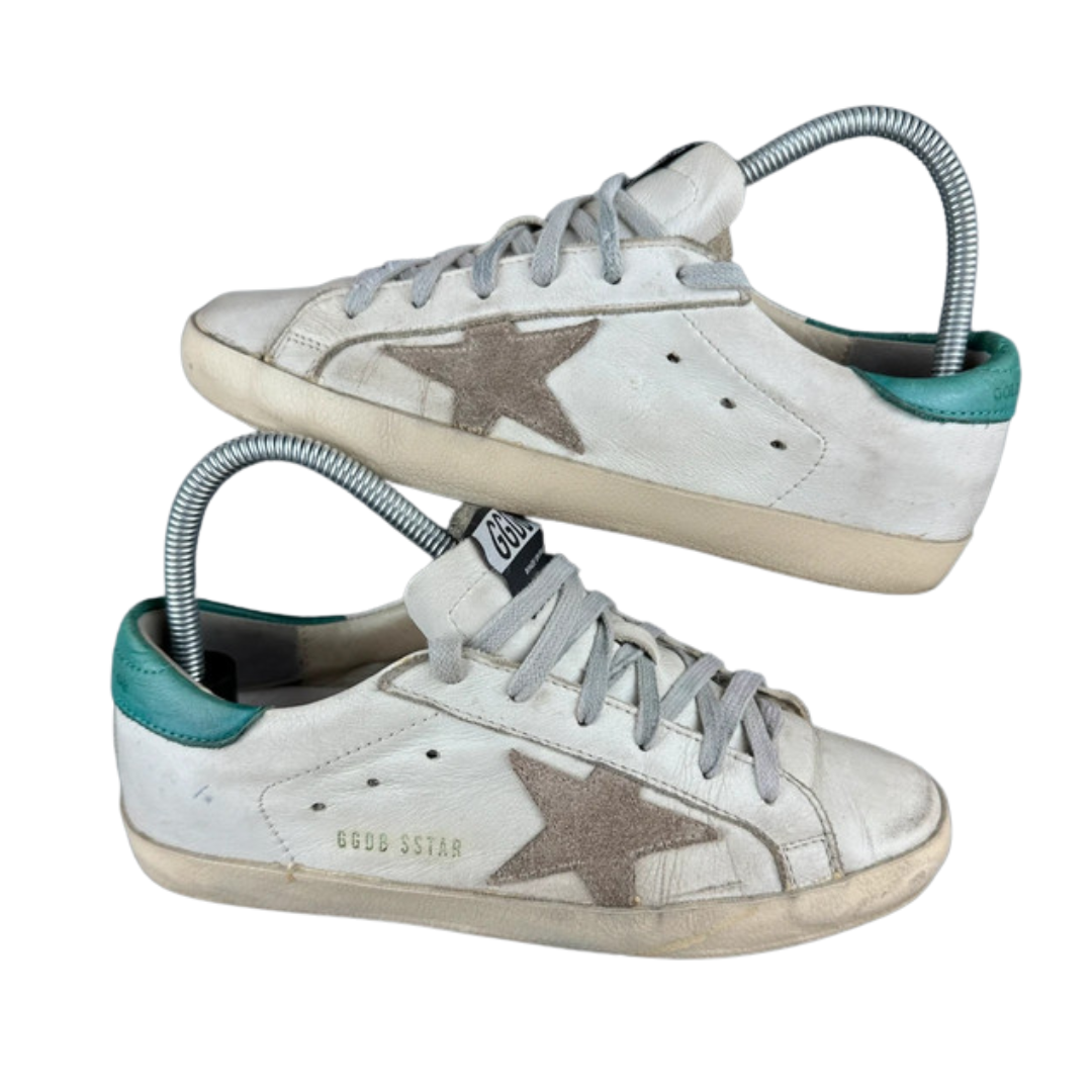Golden Goose Superstar Sneakers (White Mint) (Women's)