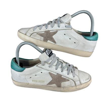 Golden Goose Superstar Sneakers (White Mint) (Women's)