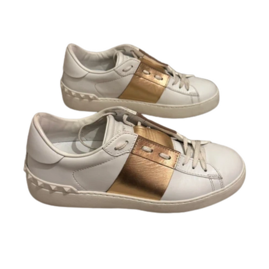 Valentino Garavani Open Sneakers (White Gold) (Women's)