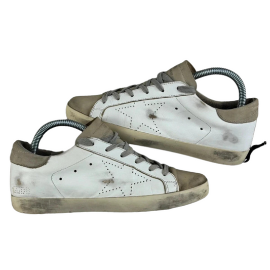 Golden Goose Superstar Sneakers (White Beige) (Women's)