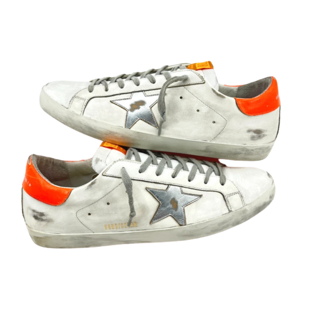 Golden Goose Super-Star Cuir Blanc (White Orange)