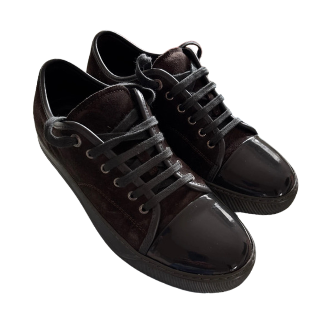 Lanvin Cap Toe Sneakers (Dark Brown)