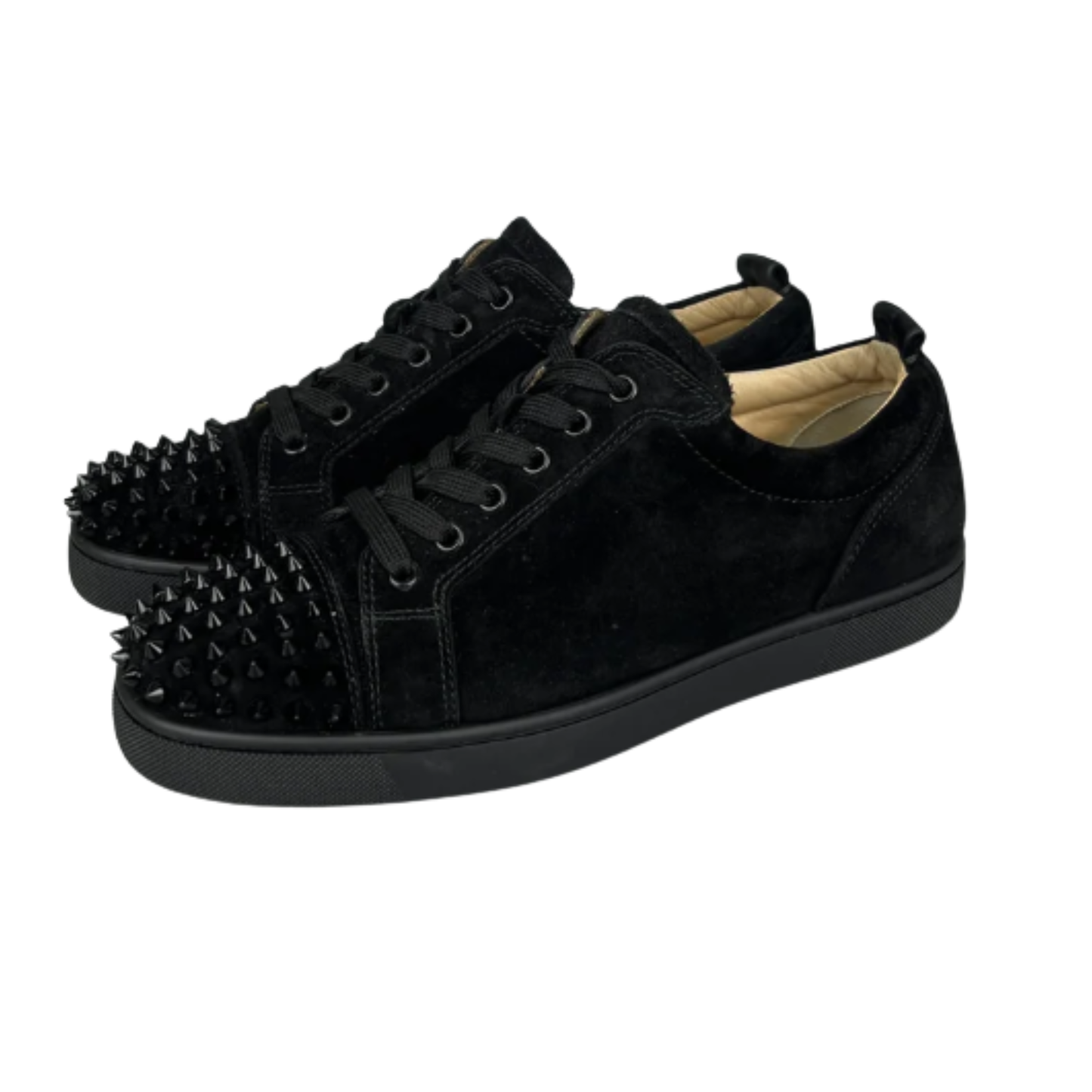 Christian Louboutin Louis Junior Spike Sneakers (Black)