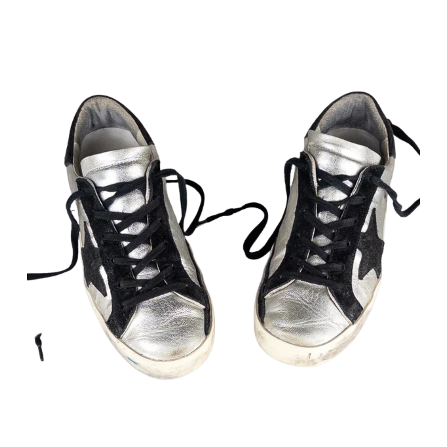 Golden Goose Superstar Sneakers (Silver) (Womens)