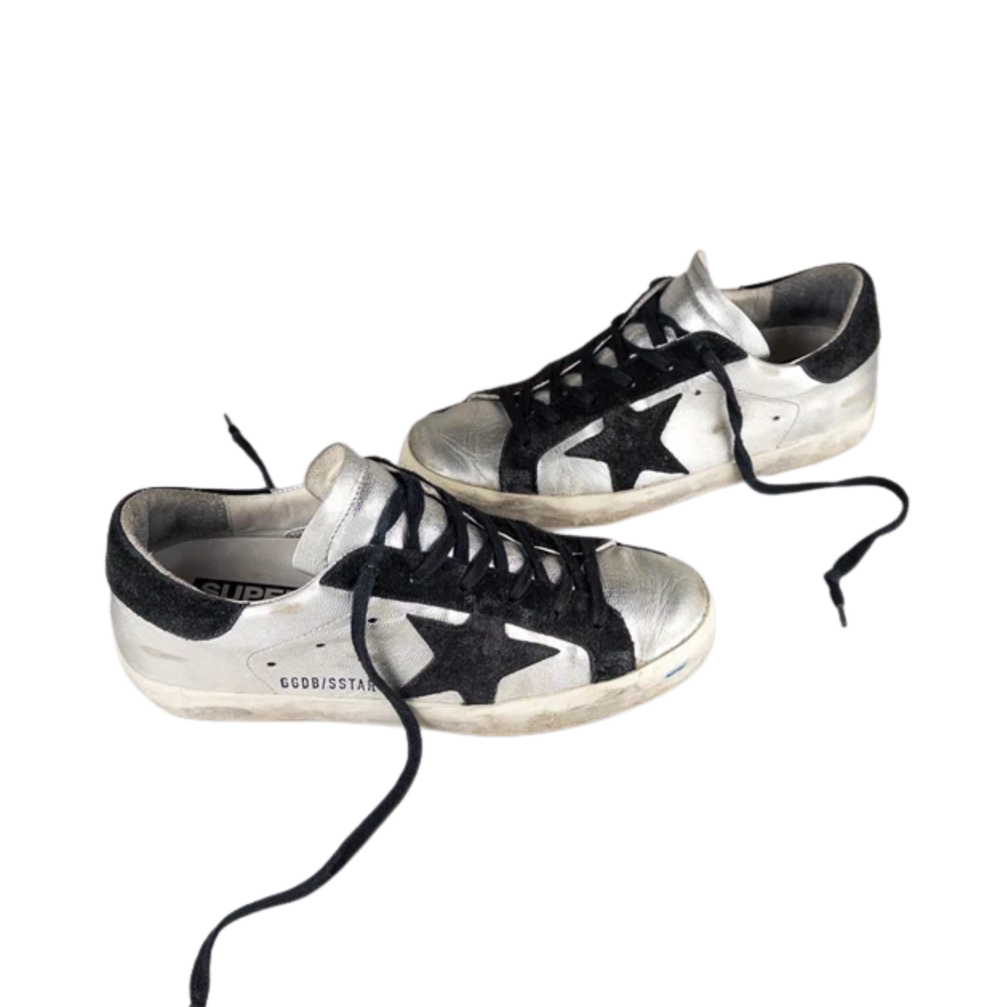 Golden Goose Superstar Sneakers (Silver) (Womens)
