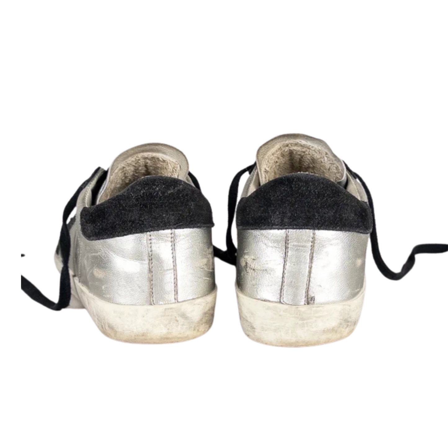 Golden Goose Superstar Sneakers (Silver) (Womens)