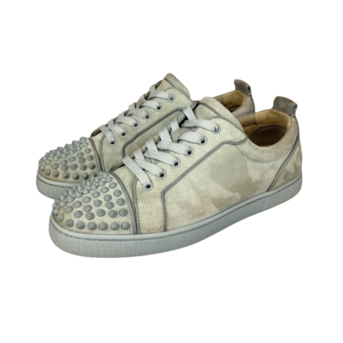 Christian Louboutin Louis Junior Spike Sneakers (Gray)