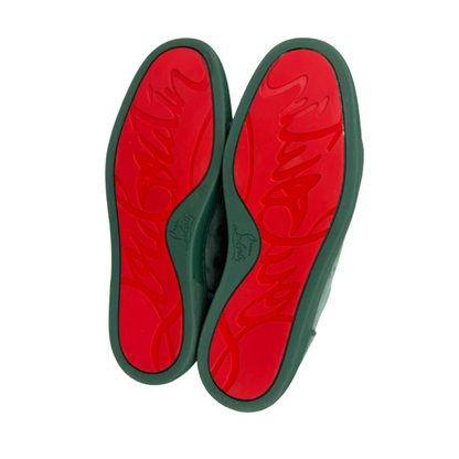 Christian Louboutin Louis Junior Spike Sneakers (Green)
