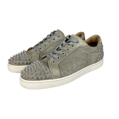 Christian Louboutin Louis Junior Spike Sneakers (Gray)