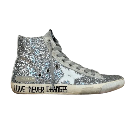 Golden Goose Francy Sneakers (Silver) (Womens)