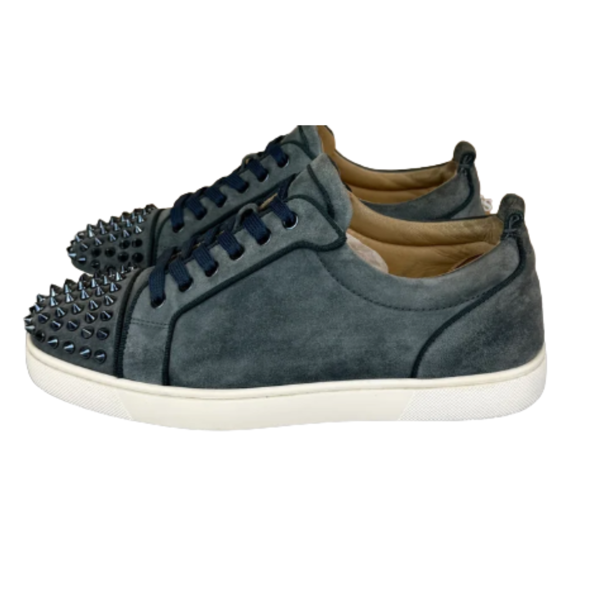 Christian Louboutin Louis Junior Spike Sneakers (Washed Blue)