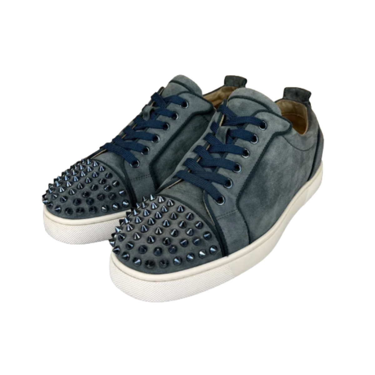 Christian Louboutin Louis Junior Spike Sneakers (Washed Blue)